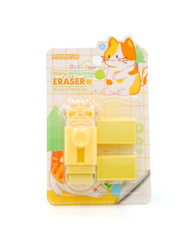 Gomme Rétractable à Glissière - Patte de Chat