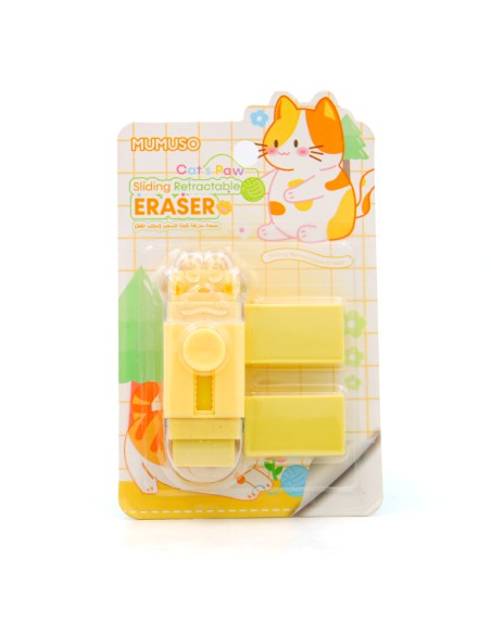 Gomme Rétractable à Glissière - Patte de Chat
