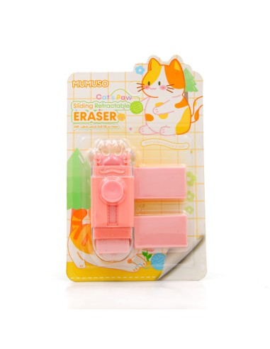 Gomme Rétractable à Glissière - Patte de Chat