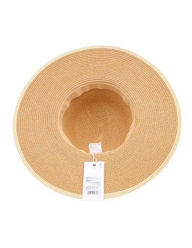 Chapeau de Paille à Large Bord avec Lanière en...