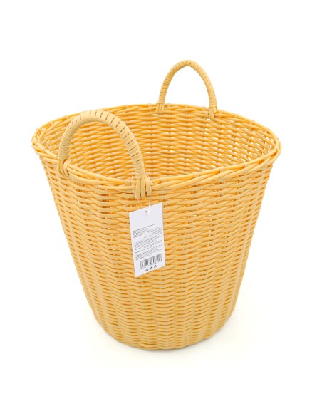 Panier à Linge Plastique Imitation Rotin
