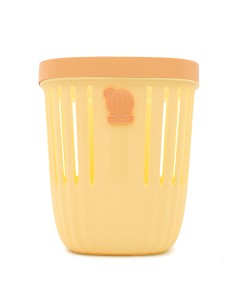 Poubelle Décorative Cactus Jaune avec Anneau Serre-Sac