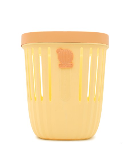 Poubelle Décorative Cactus Jaune avec Anneau Serre-Sac