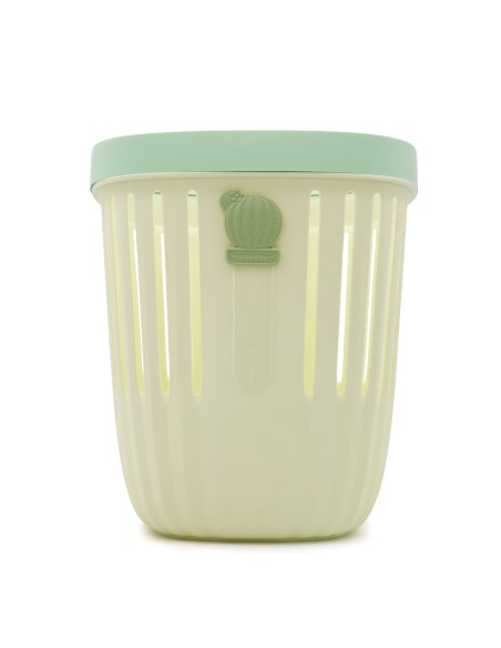 Poubelle Décorative Cactus Vert avec Anneau Serre-Sac