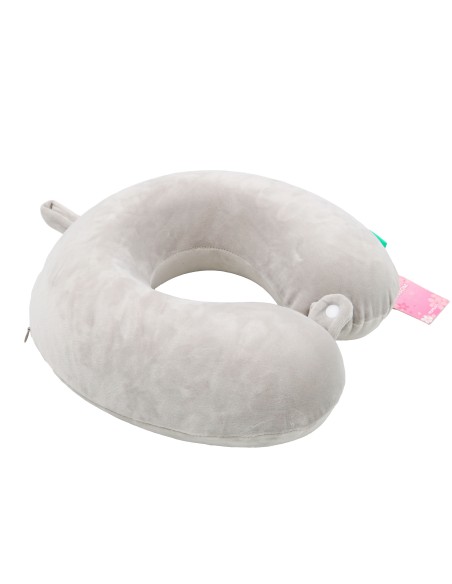 Oreiller de Voyage Cervical en Mousse (collection Cherry Blossom/gris clair)