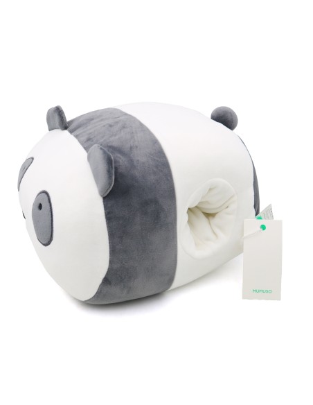 Coussin Chauffe-Mains Peluche Panda Gris