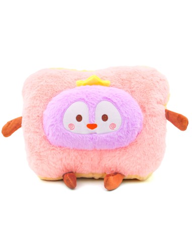 Coussin Chauffe-Main Peluche Toast Violet