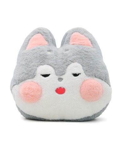 Coussin Chauffe-Main Siberian Husky Peluche