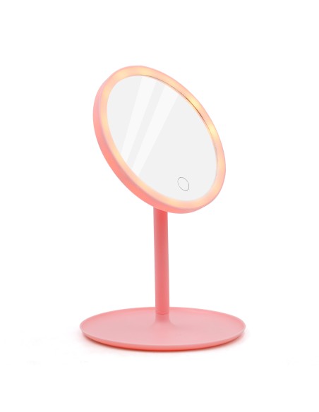 Miroir de Maquillage LED Lumineux Rose