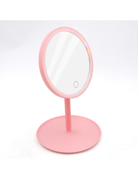 Miroir de Maquillage LED Lumineux Rose