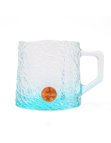 Tasse en Verre Fleur de cerisier - Bleu - 260 ml