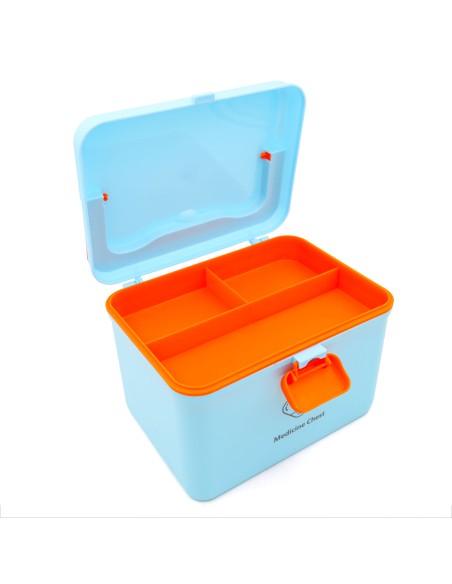 Boîte à Pharmacie 2 Étages Bleue