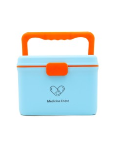 Boîte à Pharmacie 2 Étages Bleue