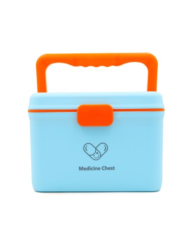 Boîte à Pharmacie 2 Étages Bleue