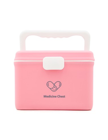 Boîte à Pharmacie 2 Étages Rose