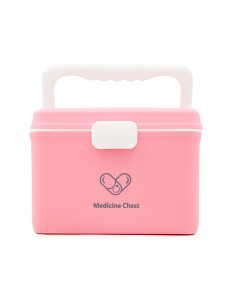 Boîte à Pharmacie 2 Étages Rose