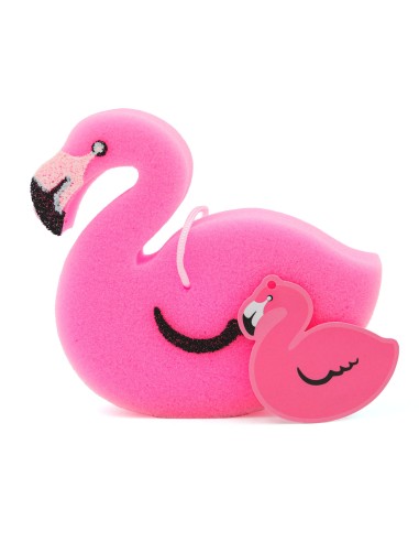 Éponge de Bain en Forme de Flamant Rose