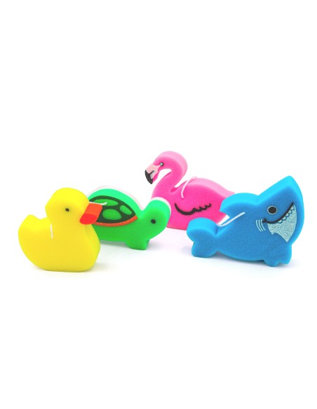 Éponge de Bain en Forme de Flamant Rose