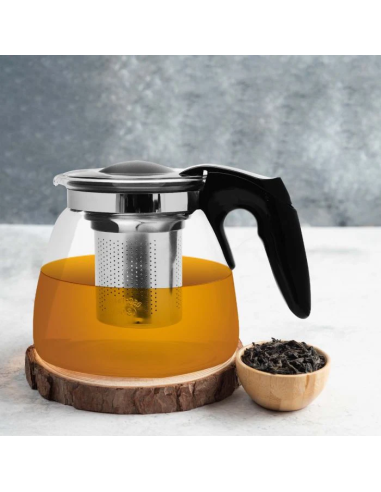 Pichet à Thé en Verre de 900 Ml - Noir
