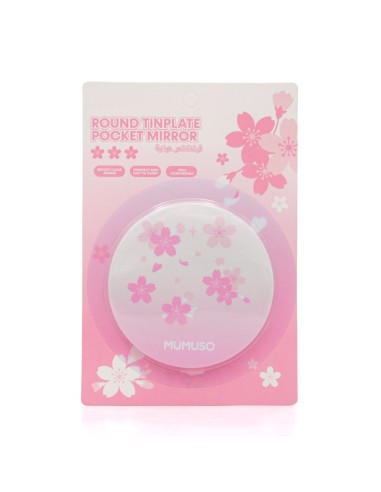 Miroir de Poche Rond Fleur de Cerisier