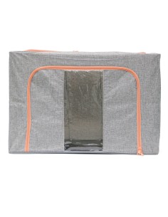 Boîte de Rangement avec Fenêtre Transparente  - Gris 100L