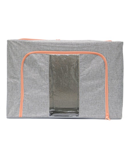 Boîte de Rangement avec Fenêtre Transparente  - Gris 100L