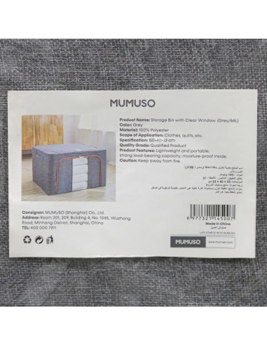 Boîte de Rangement avec Fenêtre Transparente -...