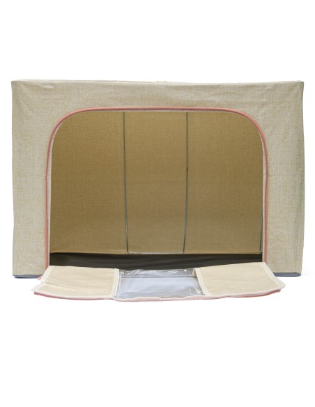 Boîte de Rangement avec Fenêtre Transparente  - Beige 100L