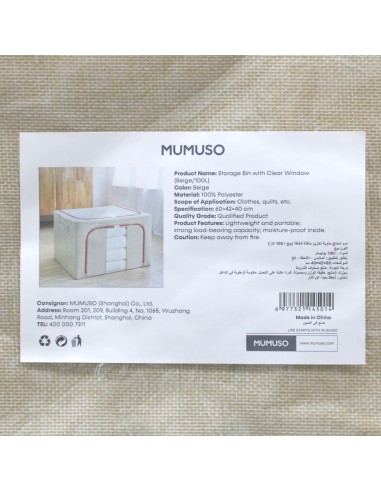 Boîte de Rangement avec Fenêtre Transparente  -...