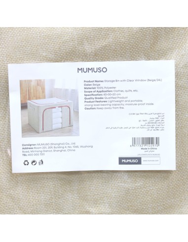 Boîte de Rangement avec Fenêtre Transparente...