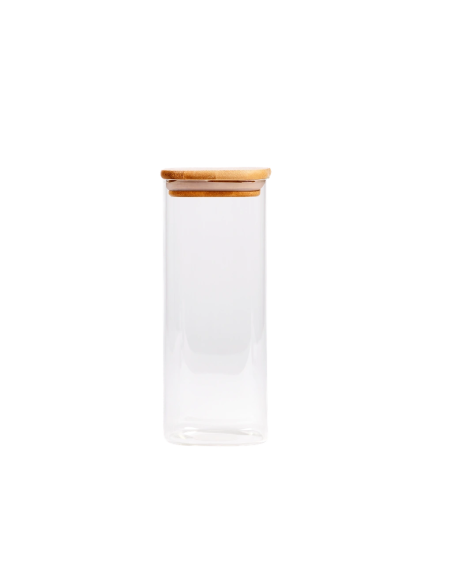Bocal de Rangement en Verre Carré 1000 ml