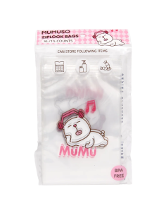 Sacs de Rangement Ziplock Format XL Mumu - Lot de 15