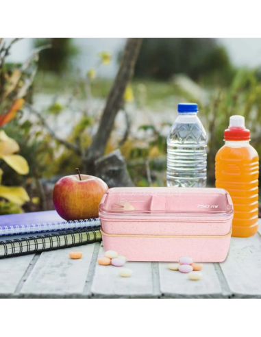 Lunch Box Paille de Blé au Couvercle...