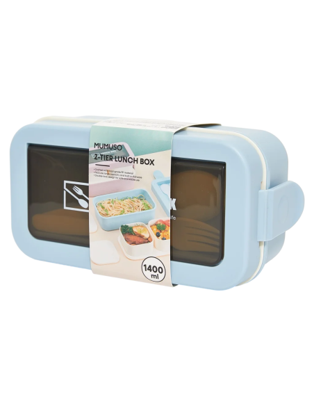 Lunch Box 2 Étages 1400 ml - Bleu