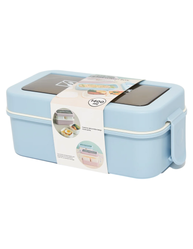 Lunch Box 2 Étages 1400 ml - Bleu